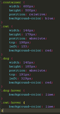 the css for this thing so far